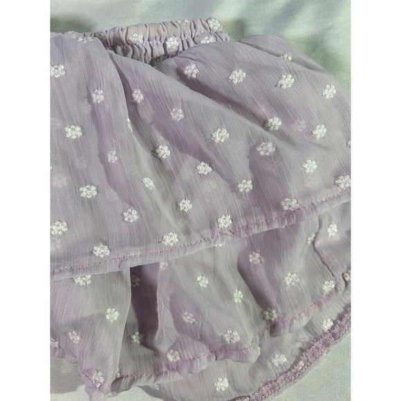 Little Lass Baby Girls 12M Lavender White Floral Tutu Skirt and Bodysuit Set - Picture 6 of 8